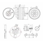 T motore AT8020 55CC motore Brushless Kv180 Kv210 spinta motore Bldc per Uav Fix-wing Multicopter